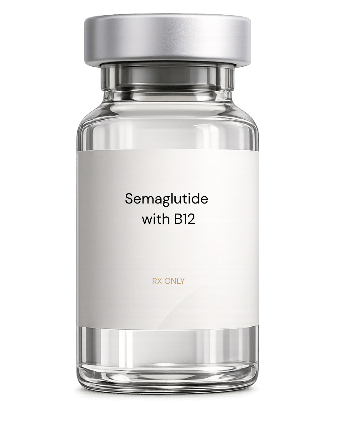 Compounded semaglutide vial for weekly subcutaneous use