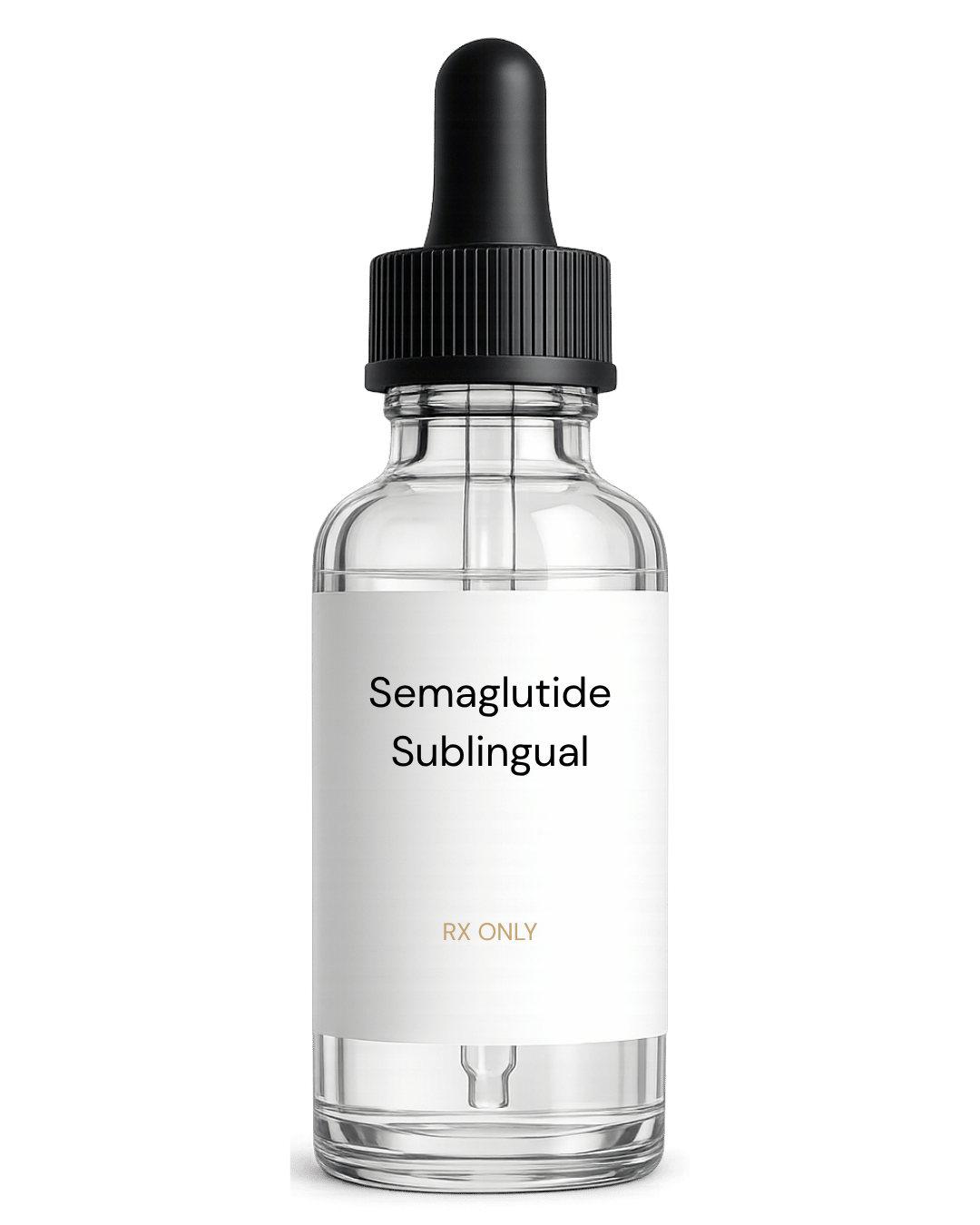 Compounded semaglutide dropper bottle taken under the tongue