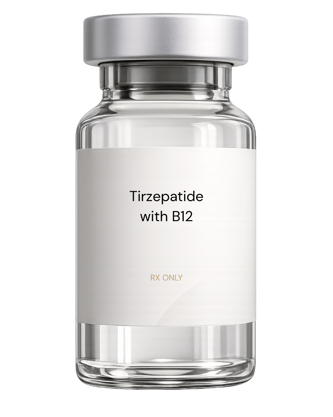 Compounded tirzepatide vial for weekly subcutaneous use